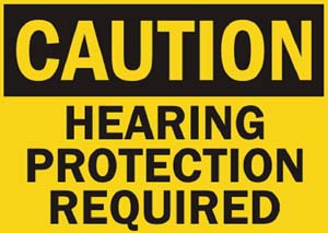 Caution Hearing Protection Required Logo